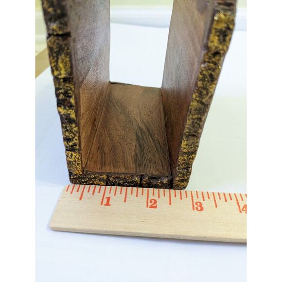 Be Merry Natural Oak Wood Napkin Holder, w/Engraved "Merry Christmas" Food Safe - Picture 5 of 5